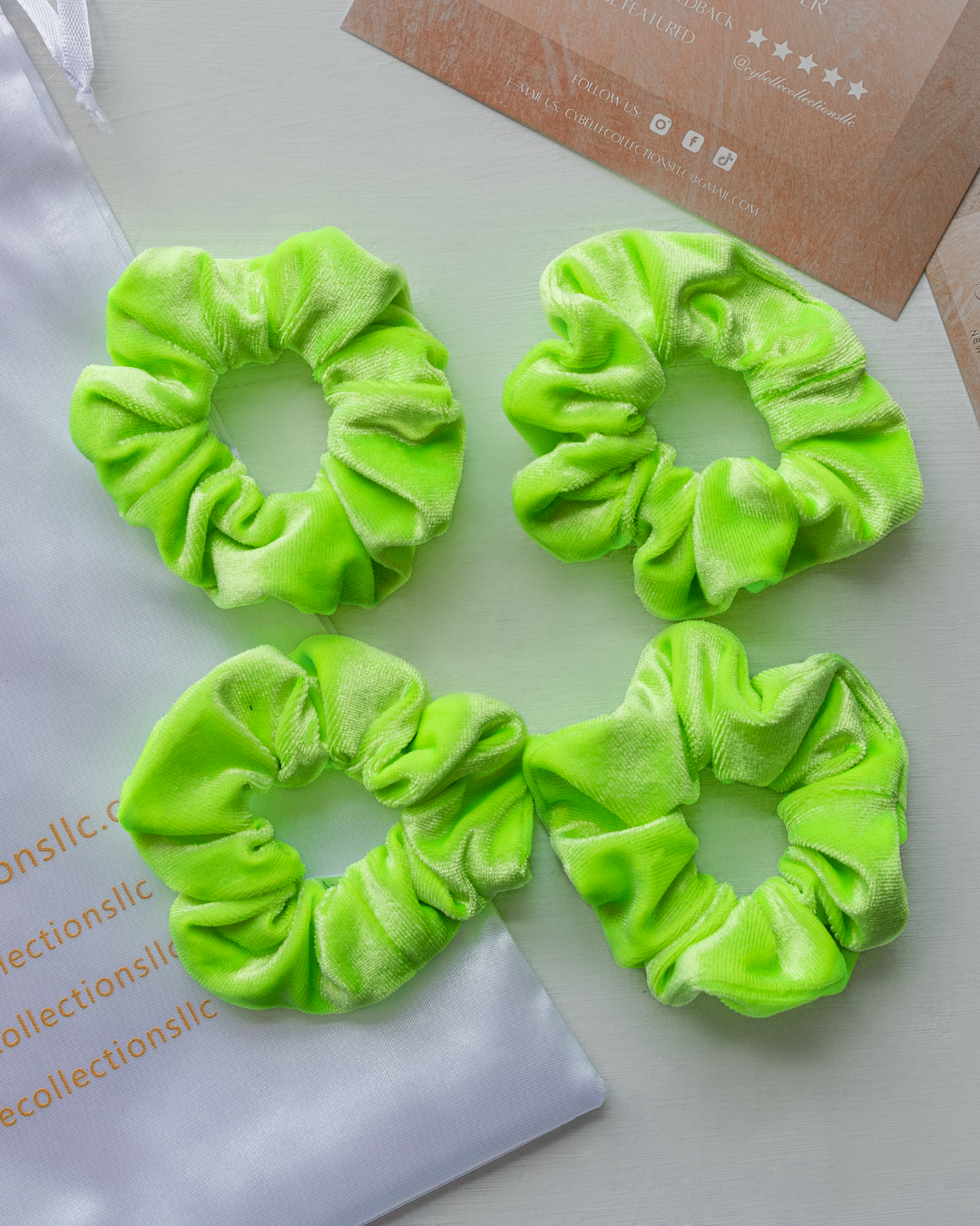 Lime - Mini Scrunchies